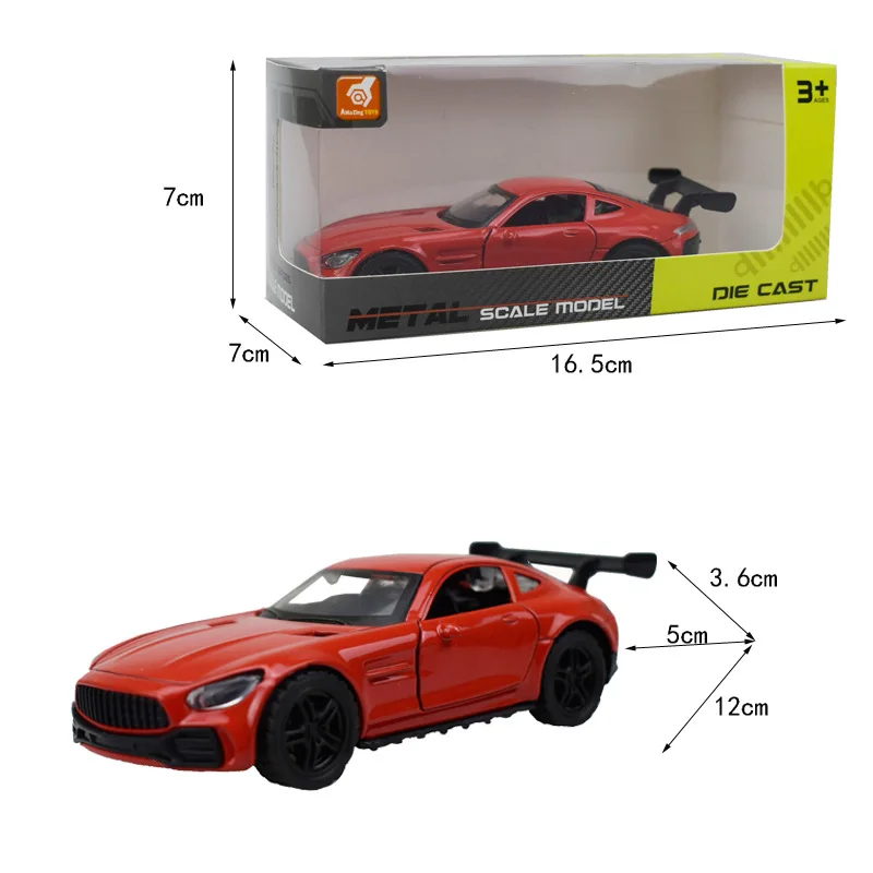 Hot Selling Collection Decoration Toy for kids Diecast Car with Three Door Open 1:24 Alloy Model Car Pull Back Toy Car