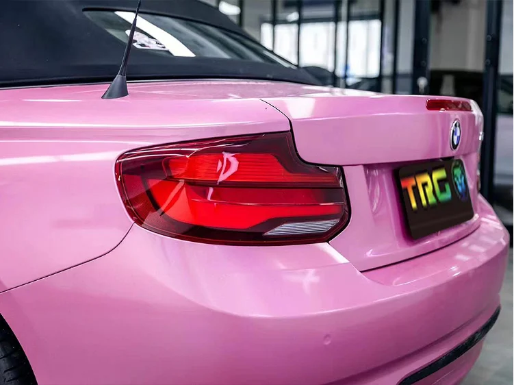 High quality wholesale 1.52*18m auto color gloss body protection sticker Vinyl super bright pink paint protective film