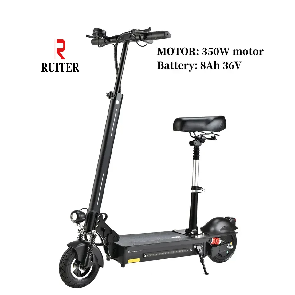 New RT M2  350W IPX4 waterproof easy fold 8 inch foldable electric scooters with collapsible seat