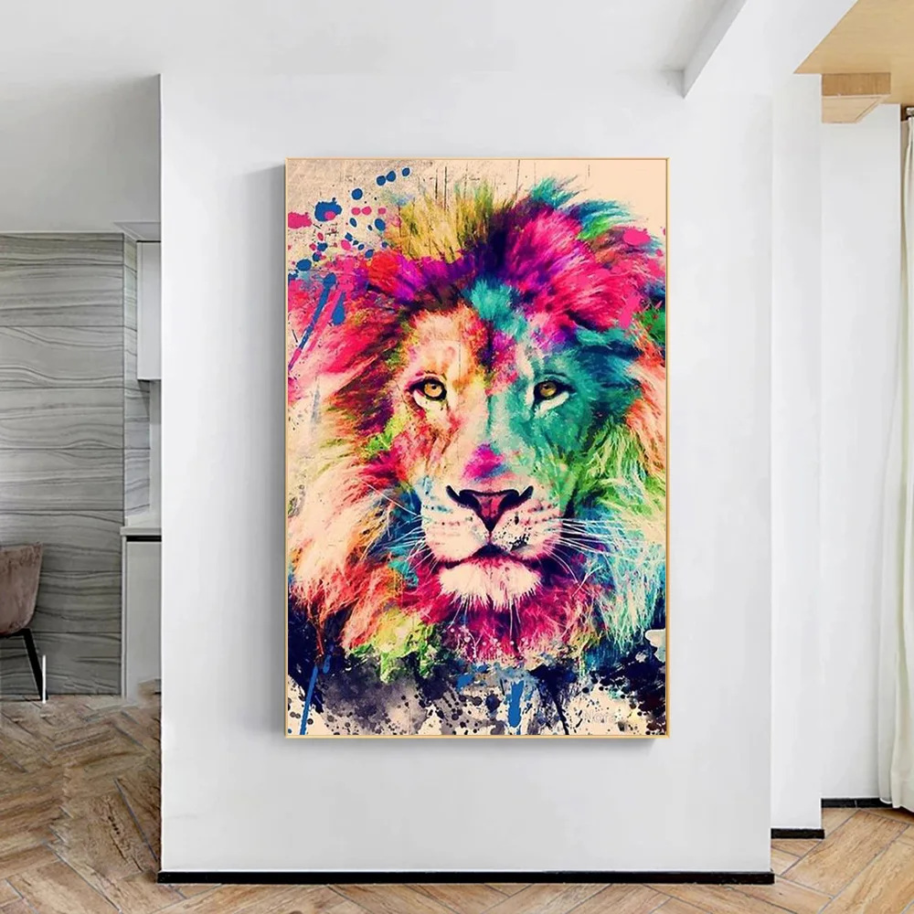 Paint by number Colorful Dog High Quality Digital Painting Pop Style Colorful Pictures Canvas Animals Head Paint By Numbers