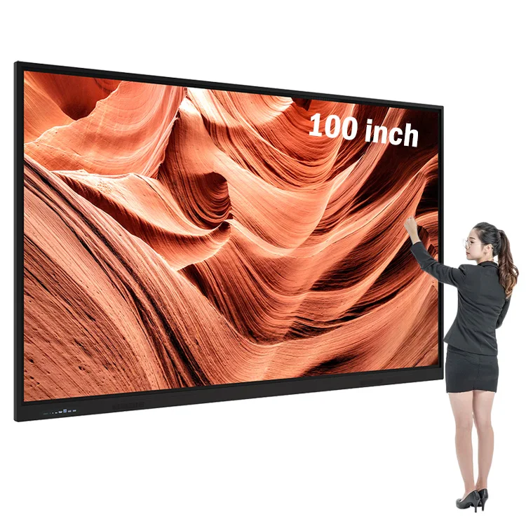 Оптовая продажа 110 дюймов 4K инфракрасные интерактивные умные белые доски с сенсорным экраном для школьного обучения