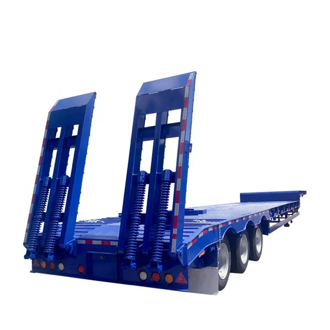 Heavy Duty Used Lowboy Low Bed Semi Trailer for SALE