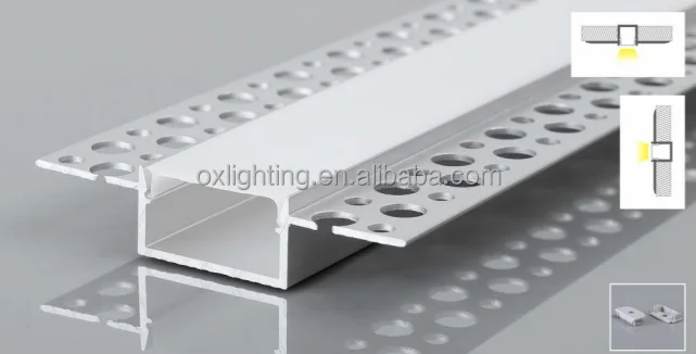 Drywall Led Profile LED Strip Extrusion Channel Aluminum Recessed Plaster Profile Drywall Ceiling Profile Light for drywall
