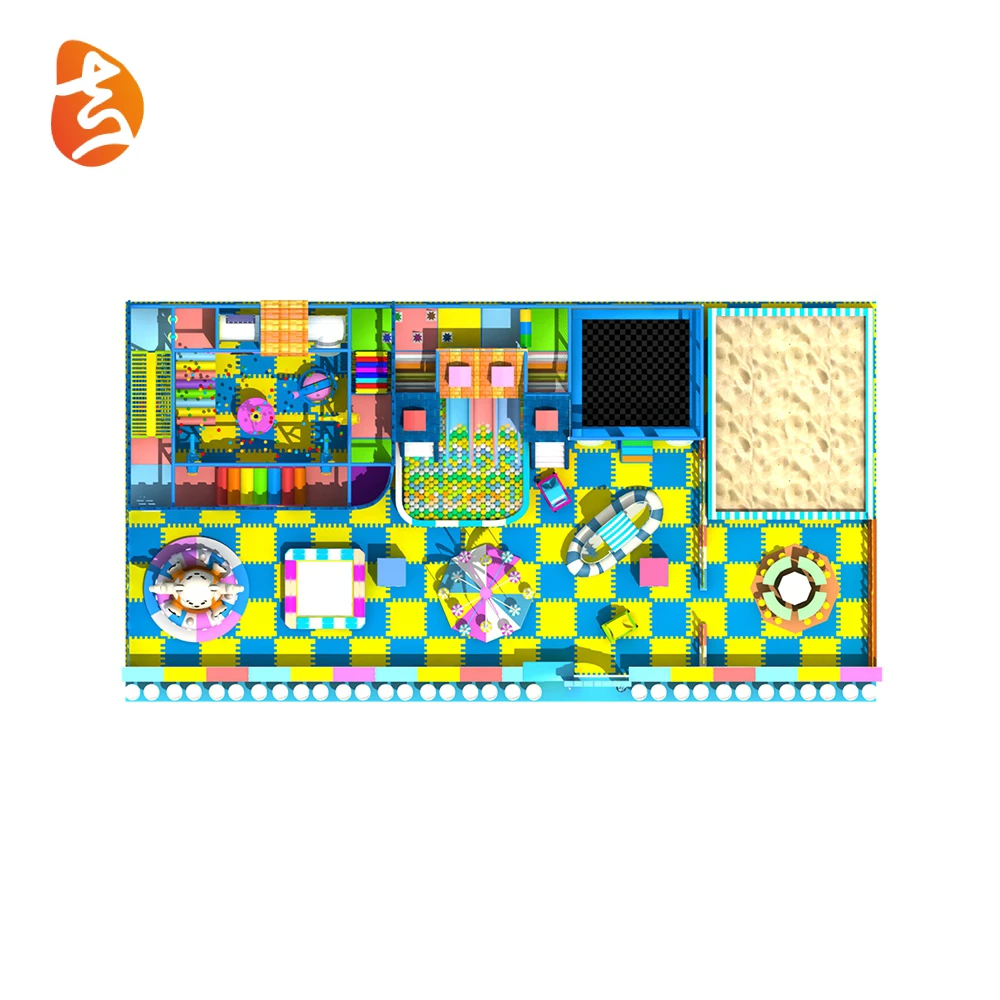 2022 New design amusement park kids soft play equipment indoor playground with Rope Course