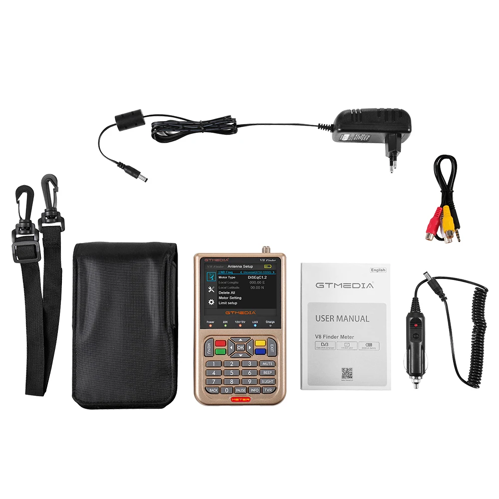  Full HD 1080P 4000 мАч аккумулятор 3 5 дюймов ЖК-обновление GTmedia V8 Finder Meter DVB-S/S2 Цифровой спутниковый