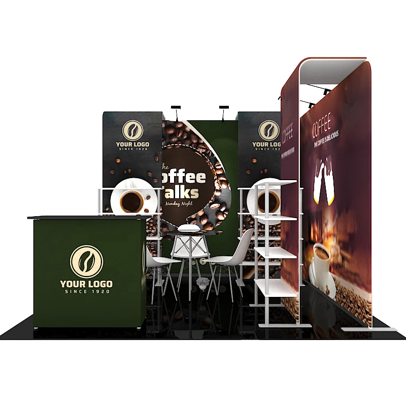 10ft custom trade show exhibition backdrop aluminum booth 3 x 3 stand booth