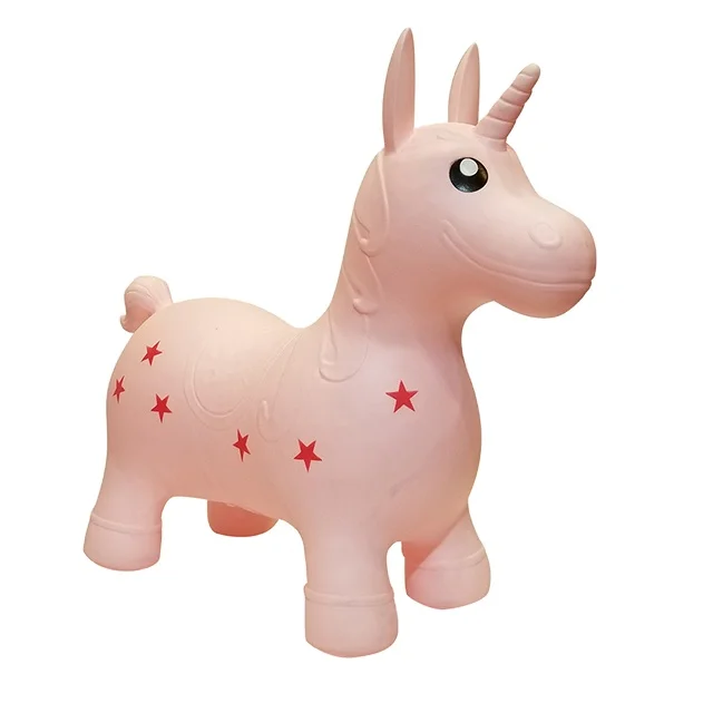 PVC-Plastic Animal Toy Unicorn Hopper Animal Kids Jumping Animal Toys