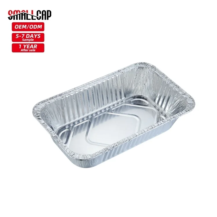 REC26166F OEM логотип алюминиевая фольга для упаковки пищевых продуктов одноразовый небольшой лоток из фольги контейнер алюминиевой