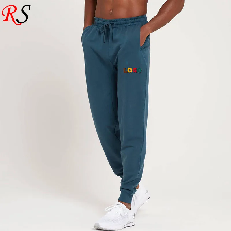 Solid Color Cotton Fleece Jogger Side Pocket Training Men Pants 2022 Wholesale