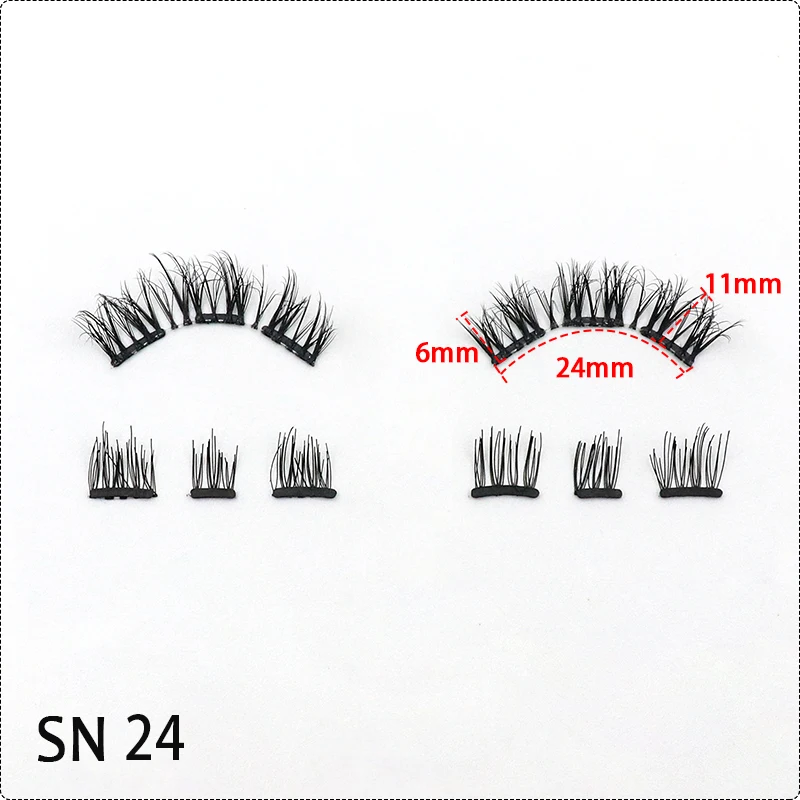 Custom Natural Soft Magnetic Eye Lashes Russian Magnetic Eyelashes Set Eyeliner Magnetic Mink Lashes