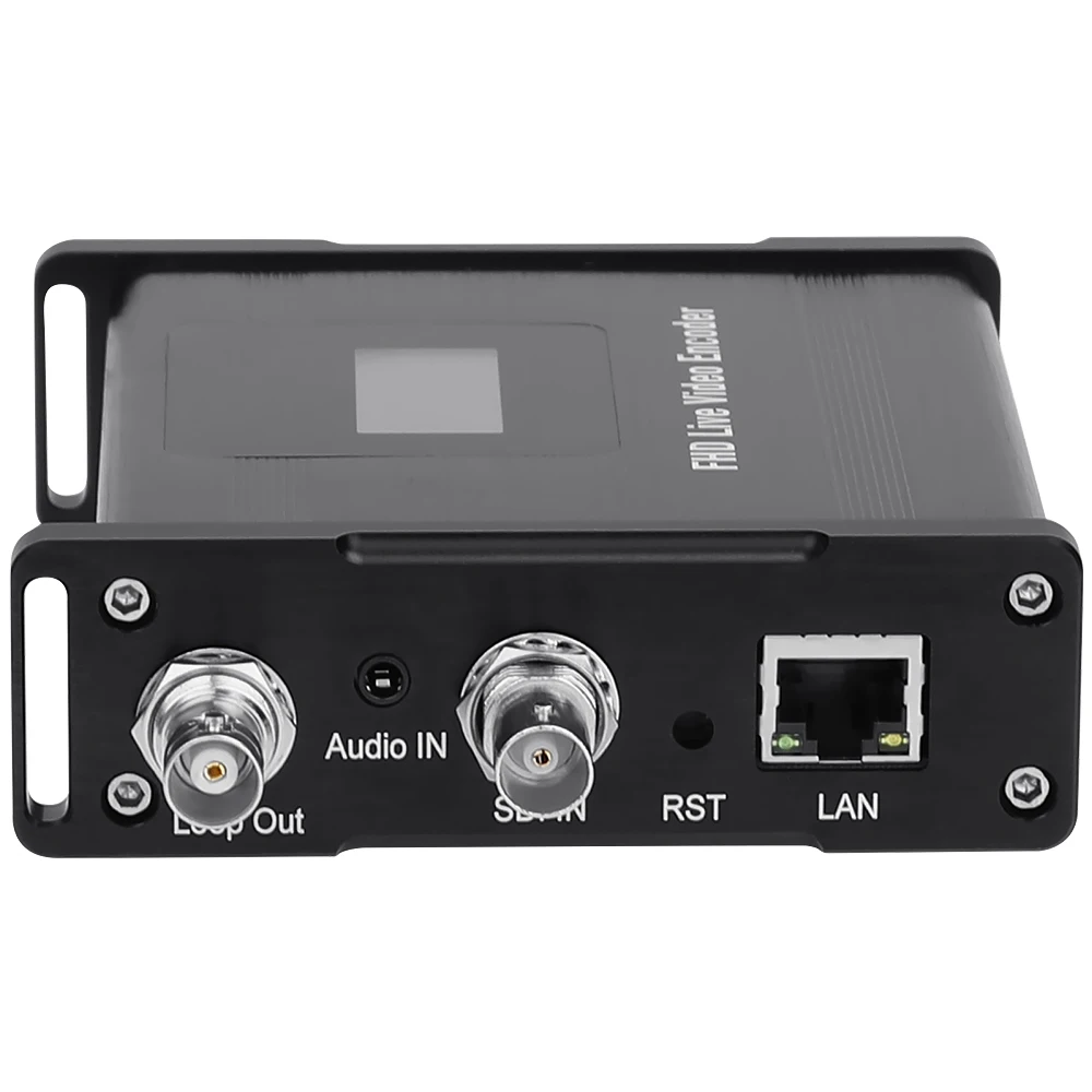 URay HEVC H.265 H.264 SD HD  3G SDI to IP Live Streaming Video Encoder SRT RTMP m3u8 Broadcast Streamer with Display