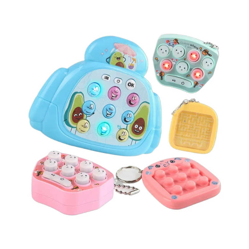 HY Toys Cartoon Fame Your Handheld Hamster Keychain Decompression Pinch Le Chuang Guan Game Machine Portable Pendant Toy