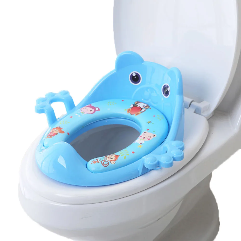 BPA Free Frog Shape Cartoon Toilet Potty Straining Seat With Silicone Non-slip Sole