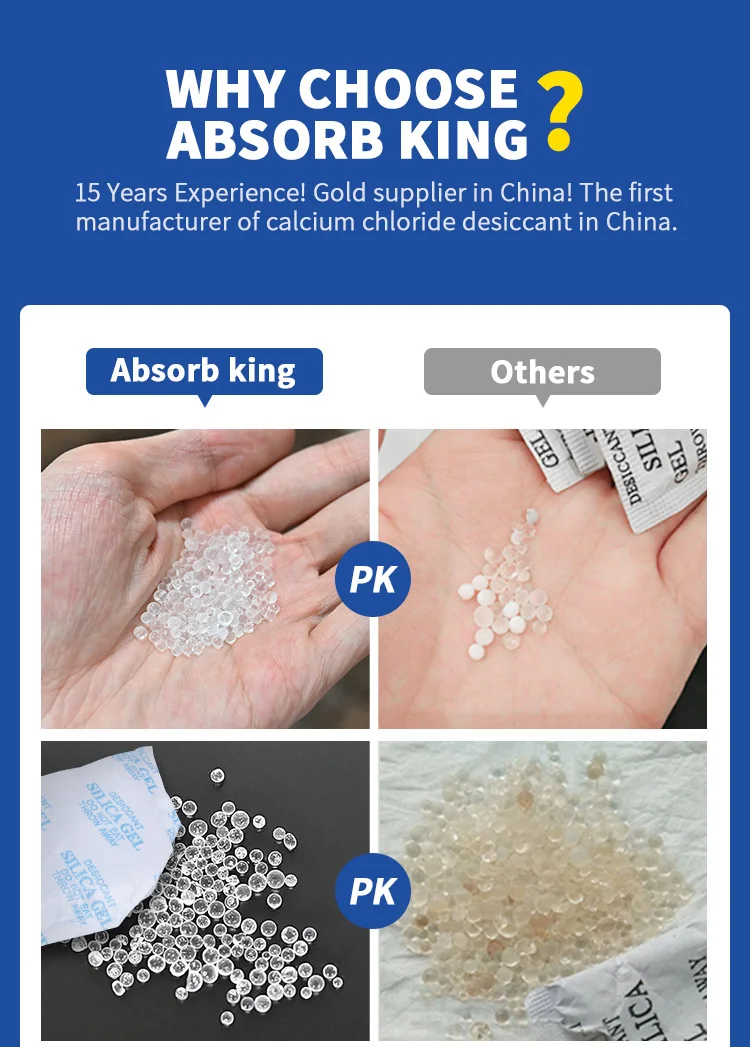 Absorb King High Grade Moisture Absorption 10g non-woven Fabric Silica Gel Desiccant Manufacturer For Wooden furniture
