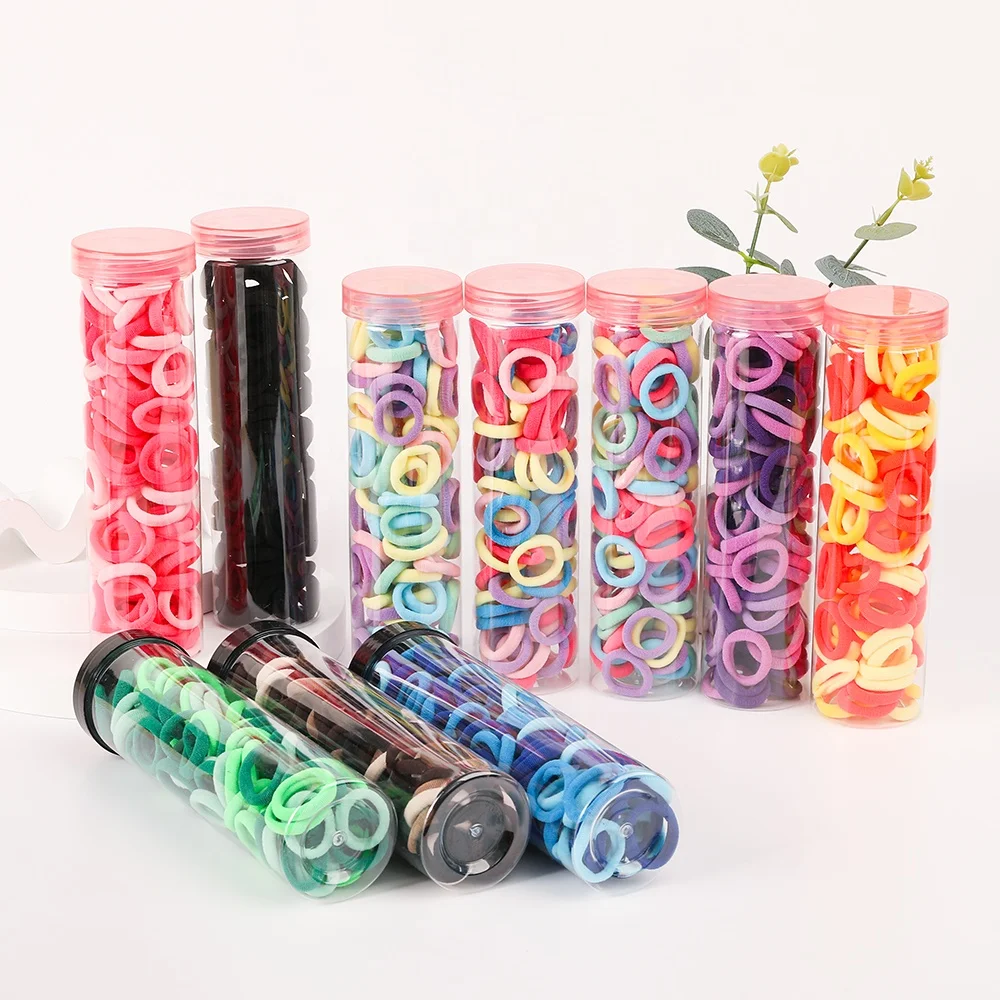 QIYUE 100 шт. мягкая эластичная лента для волос держатель женские аксессуары