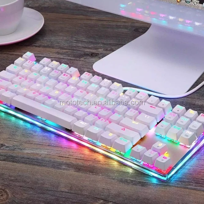 Motospeed K87s tkl mechanical keyboard 87 keys hot selling rgb backlit mechanical gaming keyboard wired keyboard for pc