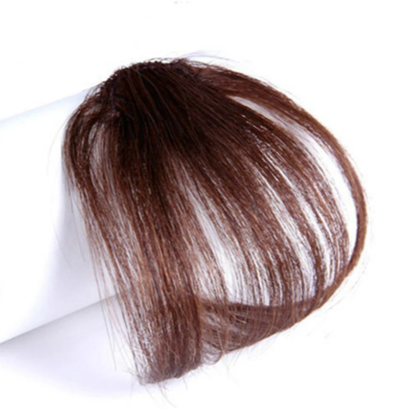 
Synthetic Air Bangs Thin Invisible Clip In Hair Bangs Extensions Straight Neat Fringes Fake Bangs 