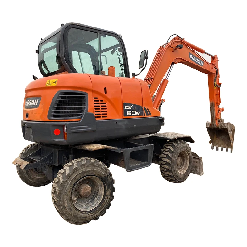 China wholesale second hand 6 ton Doosan DX60W DX60W-9C excavator machine mini digging excavating earth-moving equipment