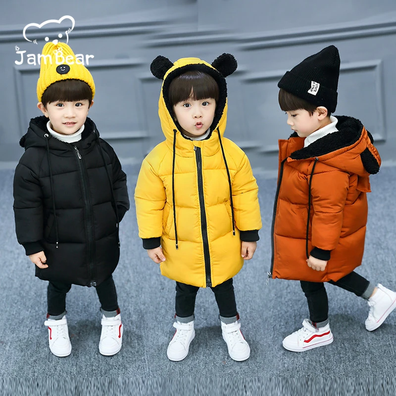 
JamBear customized baby clothing autumn winter coat kidding thicken outwear bamboo organic fleece printing cute boys girls 