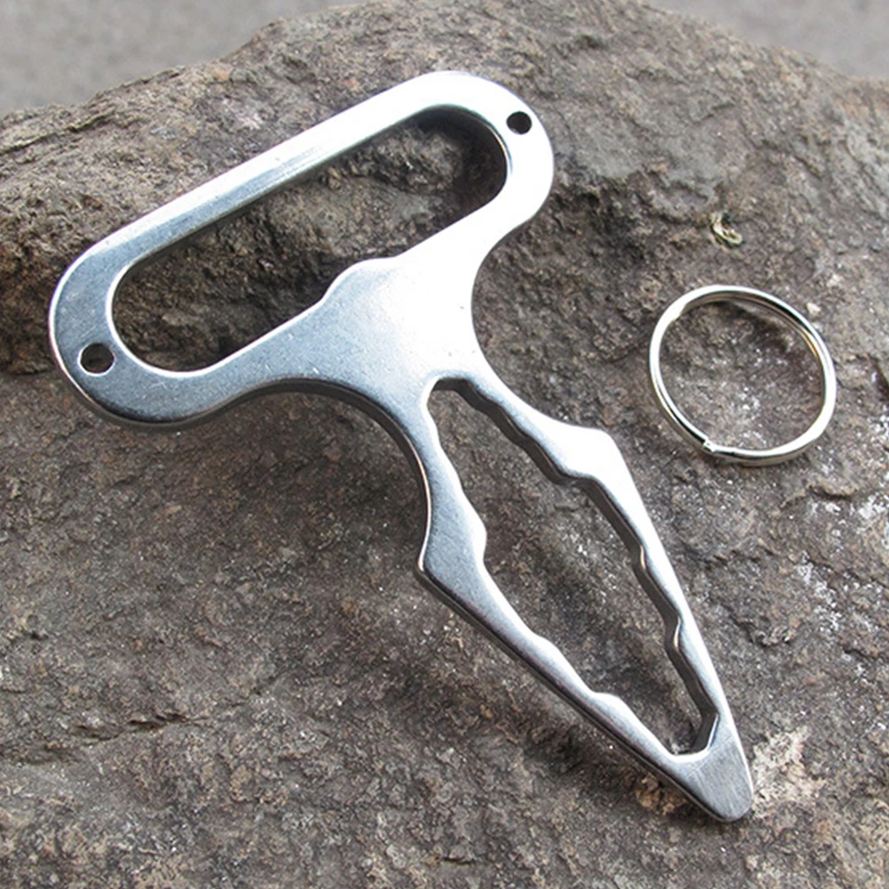 Camping Equipment Pocket Multifunction Survival Hand Tools  Keychain Wrench Stainless SteelMultifunction Pocket Tool