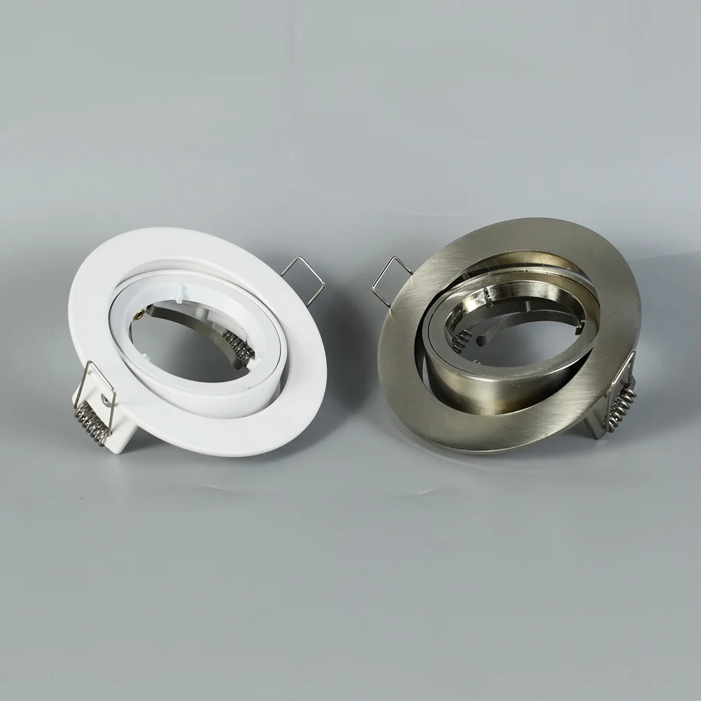 Rotatable Round GU10 MR16 Frame Holder Cutout 70-80mm Aluminum GU10 Module Spots Led spotlights Fixture Frames