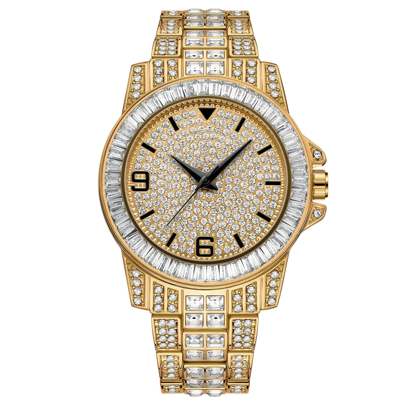Reloj Para Mujer Luxury Bling Quartz Wristwatch Ladies Jewelry Watches Hip Hop Women Ice Out Diamond Watch