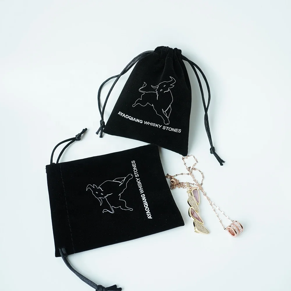 Hat sale reusable Sunglasses Watch Necklace Custom logo Drawstring Gift Bag Microfiber Jewelry Packaging Pouch velvet bag