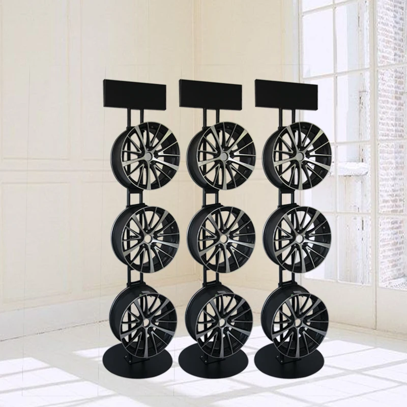 Single side hanging wheel hub display rack car accessories steel ring display rack tire shelf