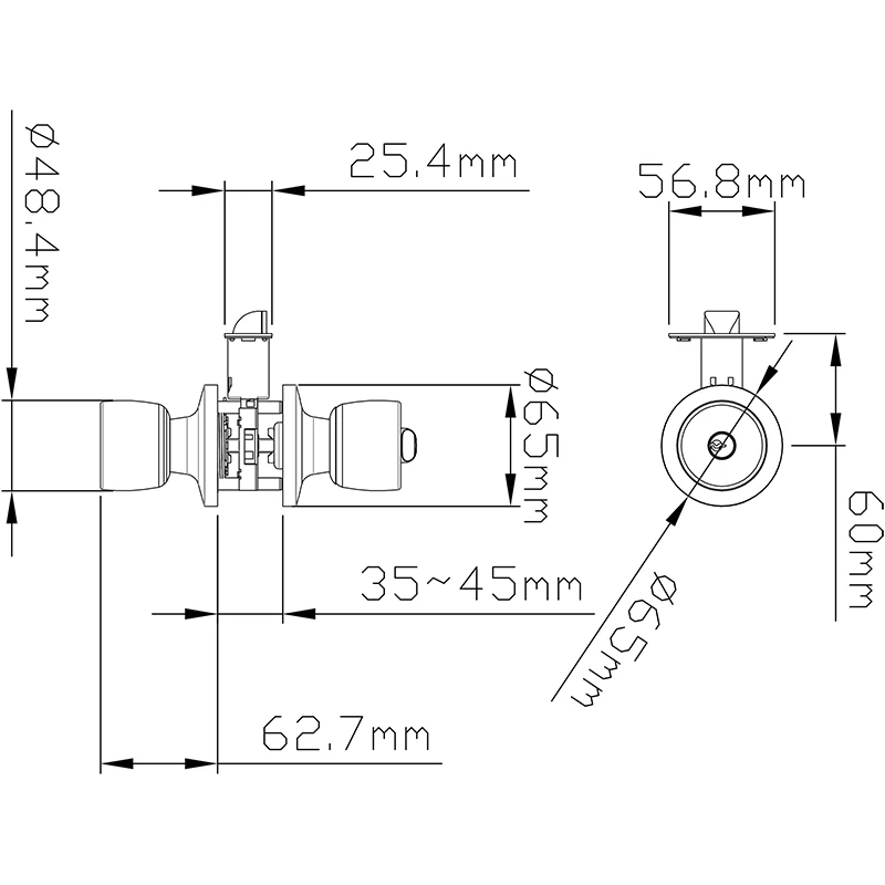 2023 American hotsale Low Price Entrance Bedroom Round Knob door Lock Lock
