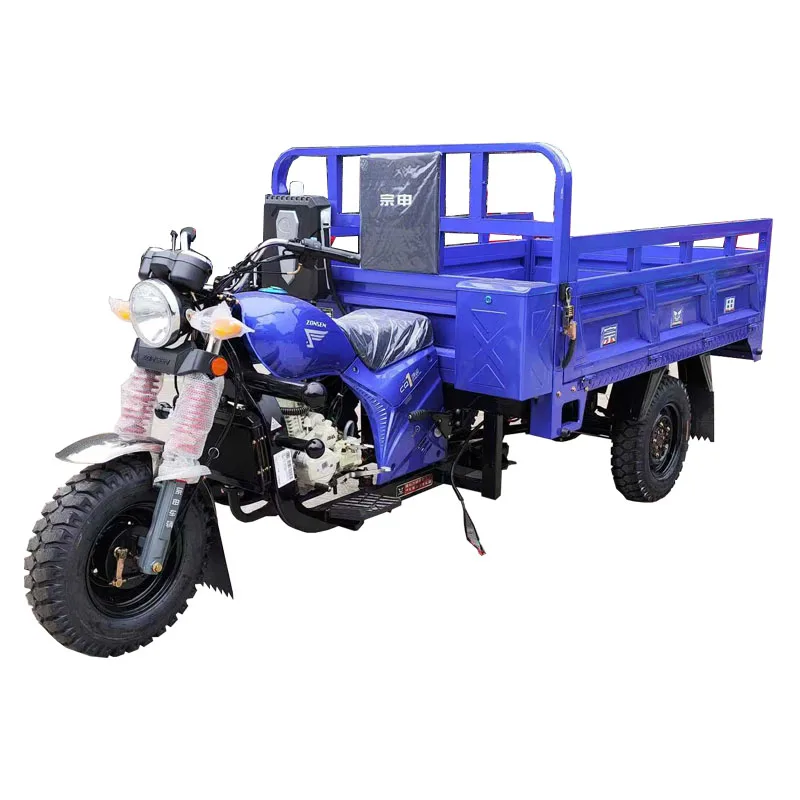 2024 New Style Three Wheel Cargo China Motorized Tricycles Gasoline Tricycle for Adults Cab Gasoline Trade