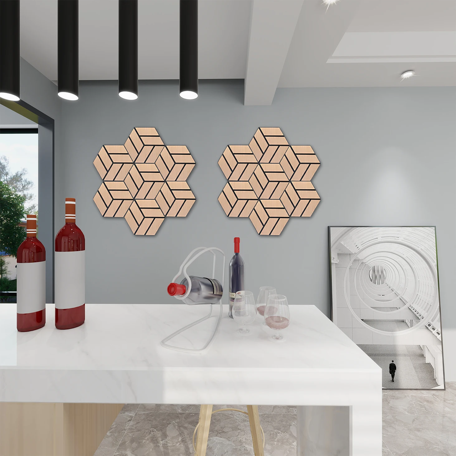 Kasaro Innovative Small Hexagon Wall Panel Acoustic Panels for Modern Noise Reduction