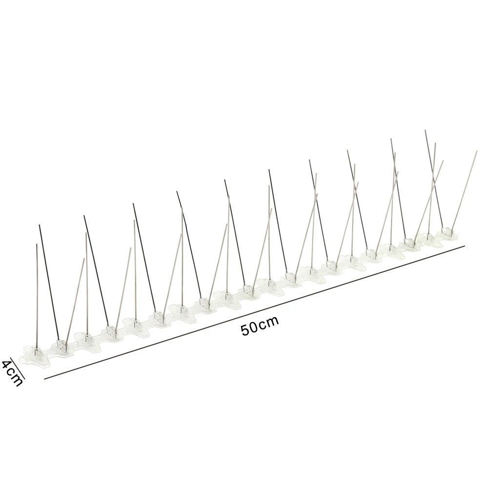 Frosted Polycarbonate Base Stainless Steel Bird Spikes Pigeon Spike