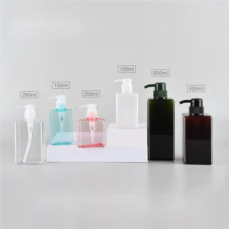 150ml Refillable Plastic Lotion Pump Bottle Travel Size for Shampoo Body Wash Conditioner Clear Portable Dispenser Container