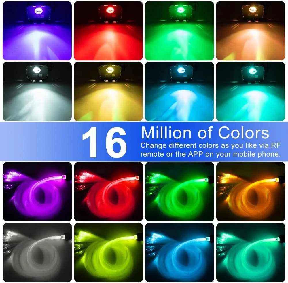 50w RGBW app control led fiber optic light source with twinkle effect for starry sky ceiling lighting