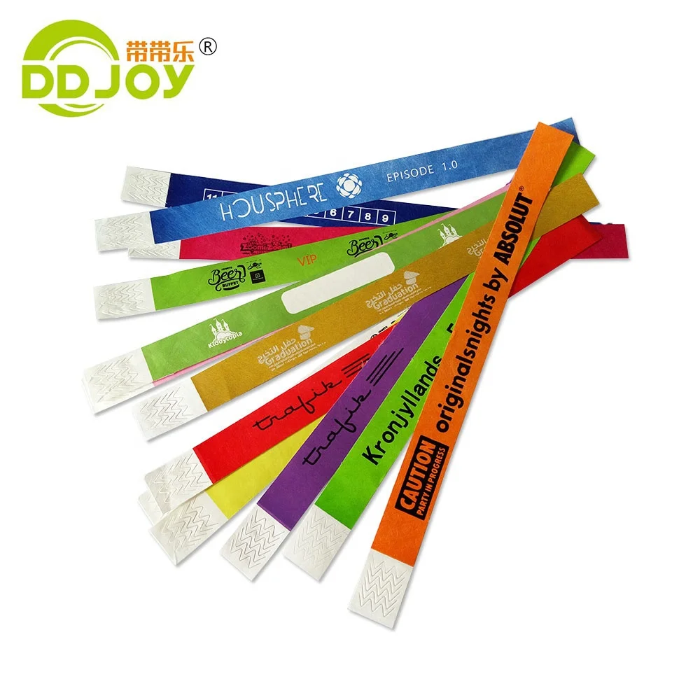 Arm Band Bracelets Wrist Band Custom Identify Dupont Tyvek Paper Wholesale Cheap Festival Party for Events Bar Tyvek Wristband