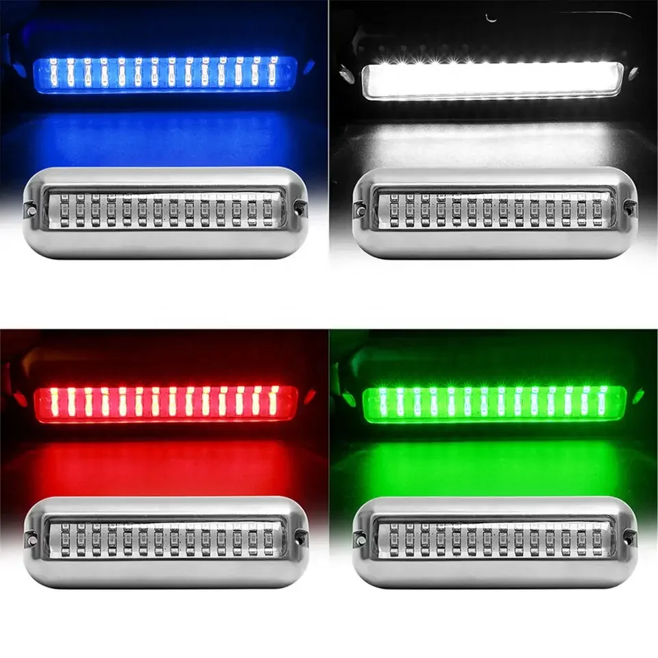 27 LED Stainless Steel Boat Transom Light Underwater Pontoon Marine Ship Boat Accessories Light Waterproof Marine Light