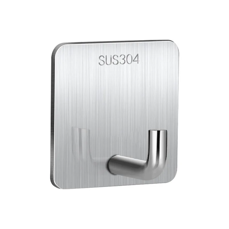 Stainless Steel Waterproof Strong Adhesive Door Back Coat Hooks Elephant Nose Hooks No Punch Home Use