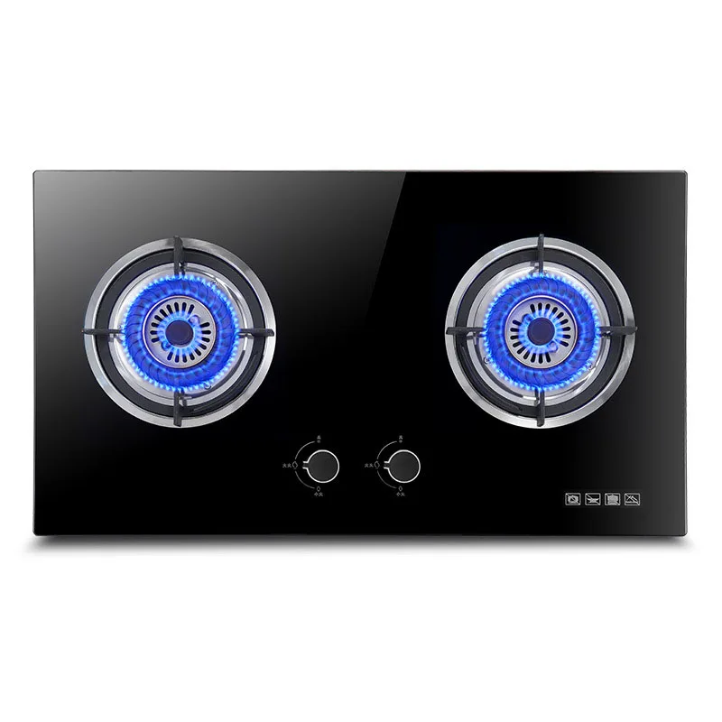 kitchen cooking stove with tempered glass cooktop