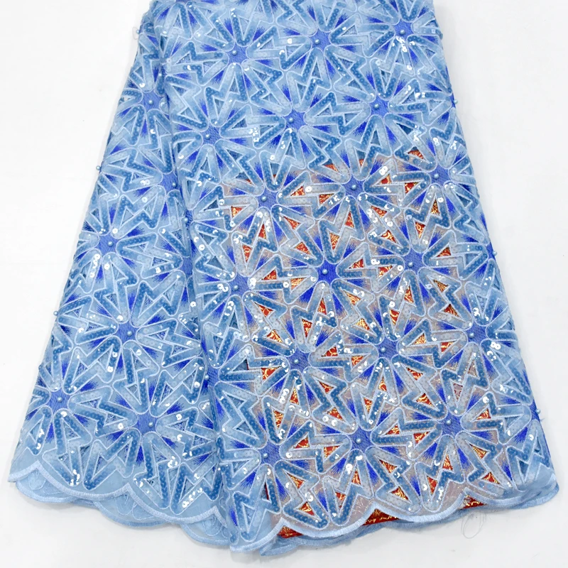 Handcut Full Sequins Nigeria Wedding Party Dress Fabric