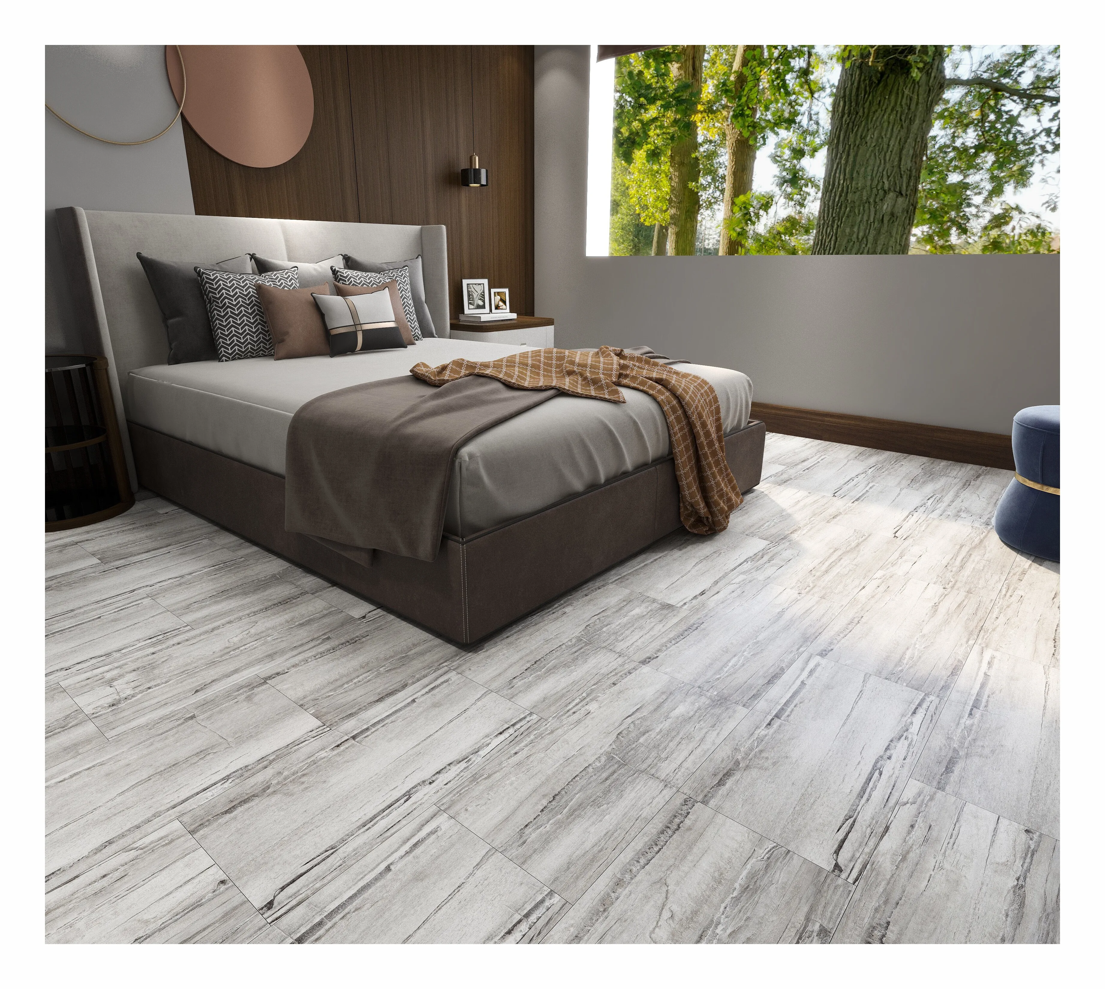 Plastic Flooring Type and PVC Material carpet/stone/wood/deck grain vinyl tiles
