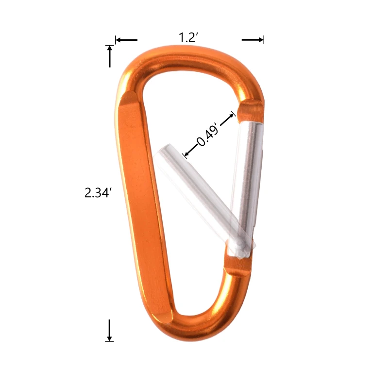 Carabiner Clip, Small Aluminum D Ring Carabiner with Keyring Keychain Hook for Camping, Hiking, Small Dog Leashes and Harnesses,