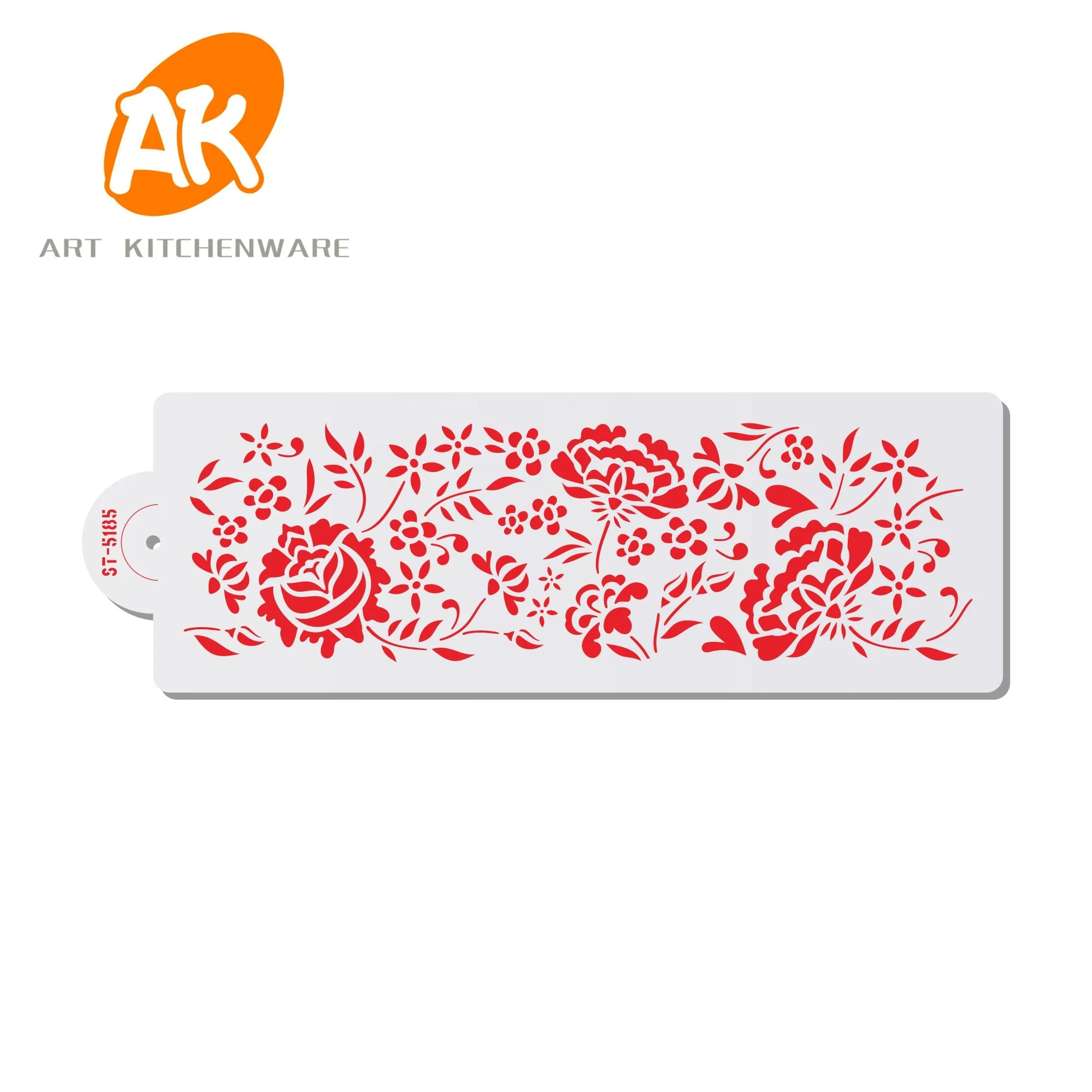 AK цветок пиона формочки для печенья изготовленные на заказ пластиковые аэрограф трафареты тортов шаблон раскрашивания выпечки с помадной начинкой декоративная форма