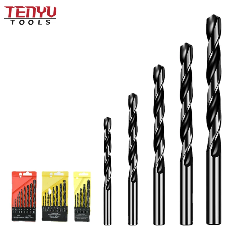 China high quality din338 hot selling durable straight shank wear-resistant 4241 hss twist drill bit 1mm-13mm size