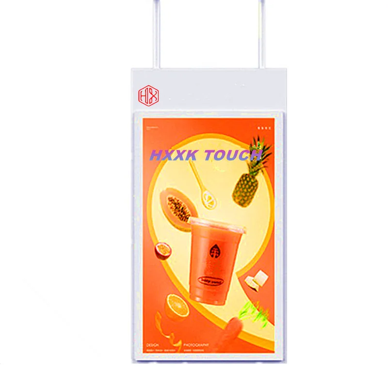 HXXK Hanging LCD Monitor Double Side Window Display Vertical Ceiling Mounted Double Sides Digital Signage Lcd display