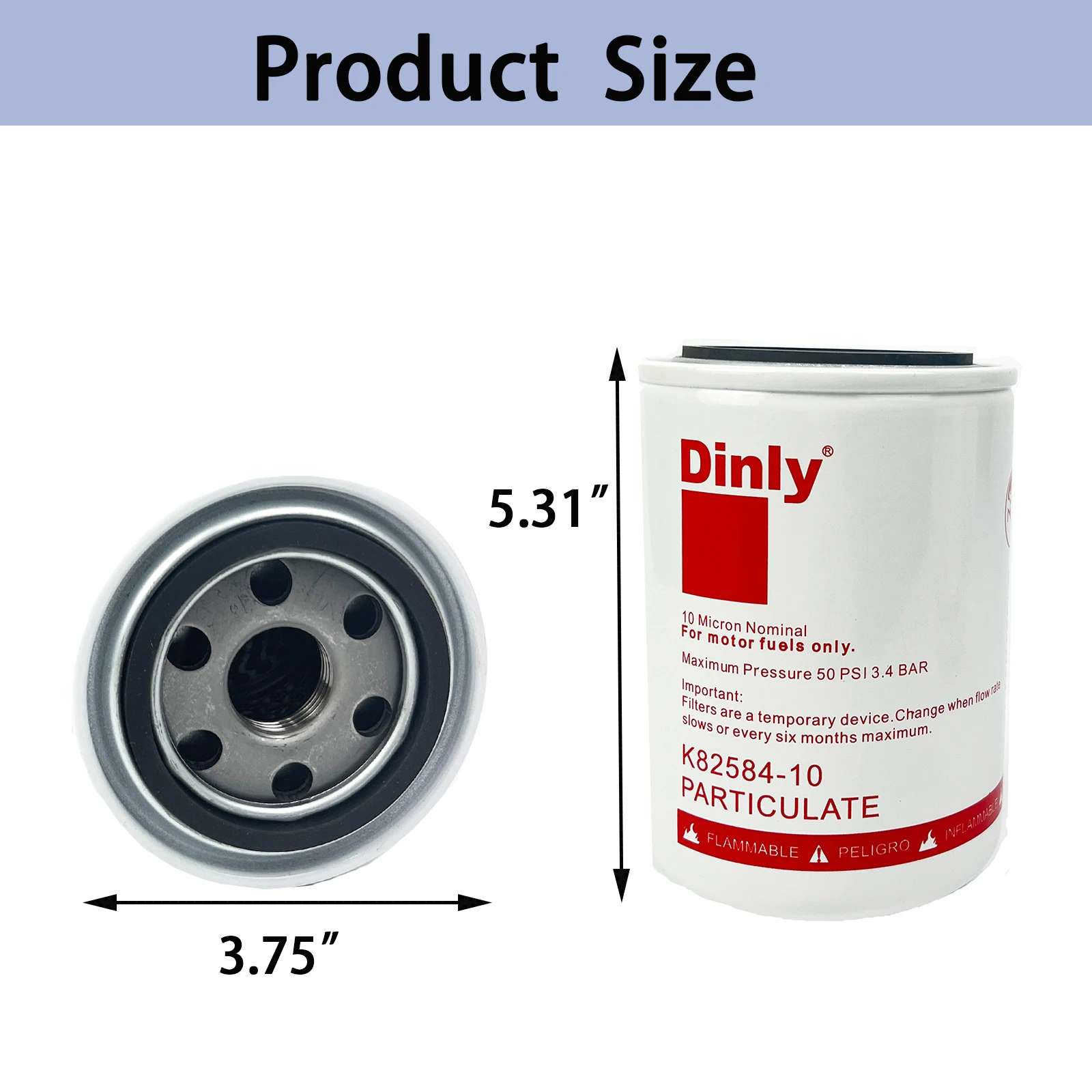 K82584-10 Solvent Trap Fuel Filter Particulate Removal Filter 10 Micron Oil Filter Dispenser spare parts
