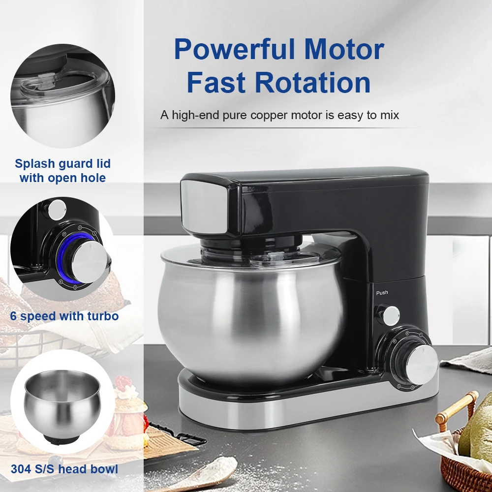 Professional electric multifunction high quality planetary stand cake kitchen 5L stand mixer for baking