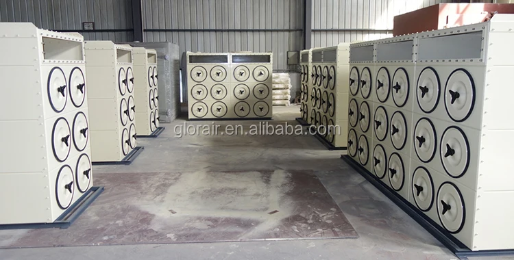 Glorair High Quality Horizontal Cartridge Dust Collector for Food Processing Industry Industrial Food Dust Collector