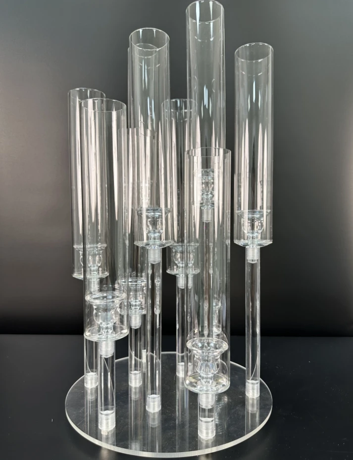 10 arms Acrylic candle holder Wedding Decoration wedding centerpieces acrylic candle holders for table decorations