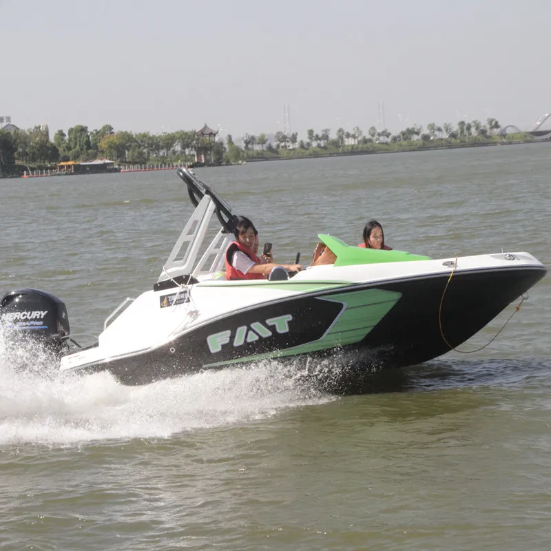 CE certification 6 person fiberglass power speed boat for sale