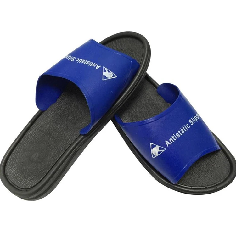 Cleanroom Electronic PVC Material Lint Free ESD Antistatic Slippers